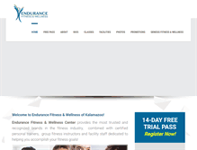 Tablet Screenshot of endurancefitnesskalamazoo.com
